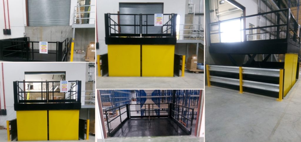 Goods Lift manufactured and installed in warehouse in Braintree by Armo UK